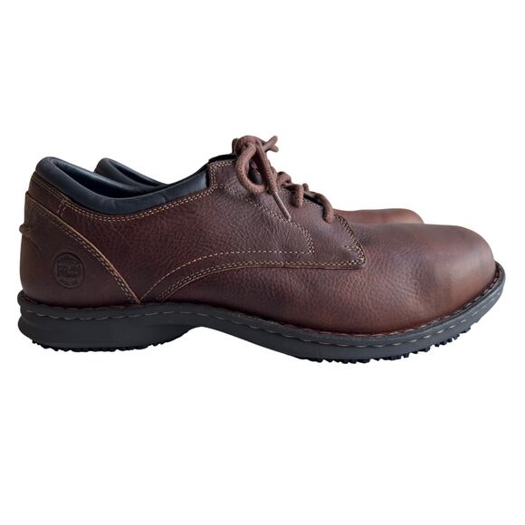 Timberland PRO Oxford Work Shoe Gladstone Mens 14 M Brown Leather Steel Toe SD - Picture 2 of 11